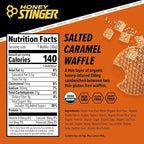 Honey Stinger Organic & Gluten Free Energy Waffle Variety Pack of 18, 12 Salted Caramel and 6 Cookies & Cream Waffles, Nutritious Stroopwafel Snack for Exercise, Endurance and Performance