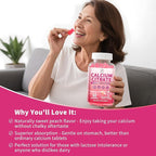 Calcium Citrate Gummies 1200 mg for Adults, High Absorption Calcium Supplement for Women & Men, Sugar Free, Non-GMO, Gluten Free, Supports Muscle & Immune - Natural Peach Flavor