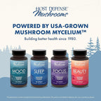 Host Defense MycoBenefits Sleep* Capsules - Rest Support for Healthy Sleep Quality - Calming Supplement with Magnesium, Lion's Mane & GABA - Aids Balanced Rest Cycles - 60 Capsules (30 Servings)*