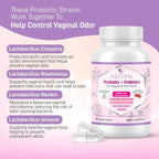 Probiotics for Women with Prebiotic Cranberry d Mannose Digestive Enzymes & Hibiscus 34 Strains 100 Billion CFU Feminine Care Supplement for Vaginal Gut Urinary Health and pH Balance Support