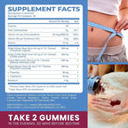 Night Time Fat Burner Gummies, Sleep Support & Weight Loss Supplement | Slimming Hunger Suppressant & Metabolism Booster, Shred Belly Fat While You Sleep | Nighttime Diet Gummies for Women & Men 60ct