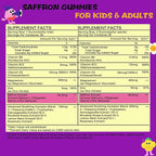 Lofei Saffron Supplements Gummies for Kids & Adult,12-in-1 Formula with Saffron 88.5mg,Vitamin B6,D3,B12,Magnesium,Zinc,St.John's Wort,Ashwagandha,Support Zzz,Strawberry Flavor,60 Count(Pack of 1)