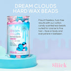 Sliick Hard Wax Beads for Hair Removal, Dream Clouds - DIY At-Home Wax Beads for Face, Body & Sensitive Skin, No-Strip Formula, 16 oz