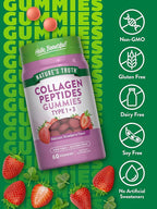 Nature's Truth Collagen Peptide Gummies for Women | 60 Count Type 1 and 3 | Strawberry Flavor | Non-GMO & Gluten Free Supplement