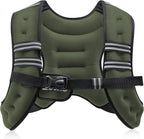 ZELUS Weighted Vest, 6lb/8lb/12lb/16lb/20lb/25lb/30lb Weight Vest with Reflective Stripe for Workout, Strength Training, Running, Fitness, Muscle Building, Weight Loss, Weightlifting