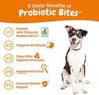 Zesty Paws Probiotics for Dogs, Digestive Enzymes Gut Flora, Digestive Health, Diarrhea & Bowel Support, DE111, Dog Probiotics Soft Chew for Pet Immune System, Chicken, 90 Ct
