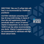 Life Extension Vitamin D3 125 mcg (5000 IU), Bone Health, Brain Performance, Immune System Support, Gluten-Free, Non-GMO, Once Daily, Two-Month Supply, 60 Softgels