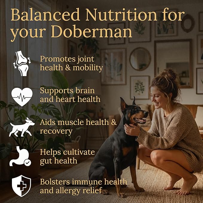 Multivitamins, Balanced Nutrition for Your Doberman Pinscher, 90 Count, Made in The USA with Real Bacon