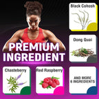 Black Cohosh Capsules with Black Cohosh, Dong Quai, Chasteberry and More - 120 Capsules for 4 Months Supply (Pack of 2)