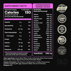 GLO Health Foods Cold-Processed Whey Protein - Vanilla Flavor - 24g Protein per Serving - Whey with Digestive Enzymes & BCAAs - Supports Muscle Growth, Strength & Recovery - 2 LB (28 Servings)
