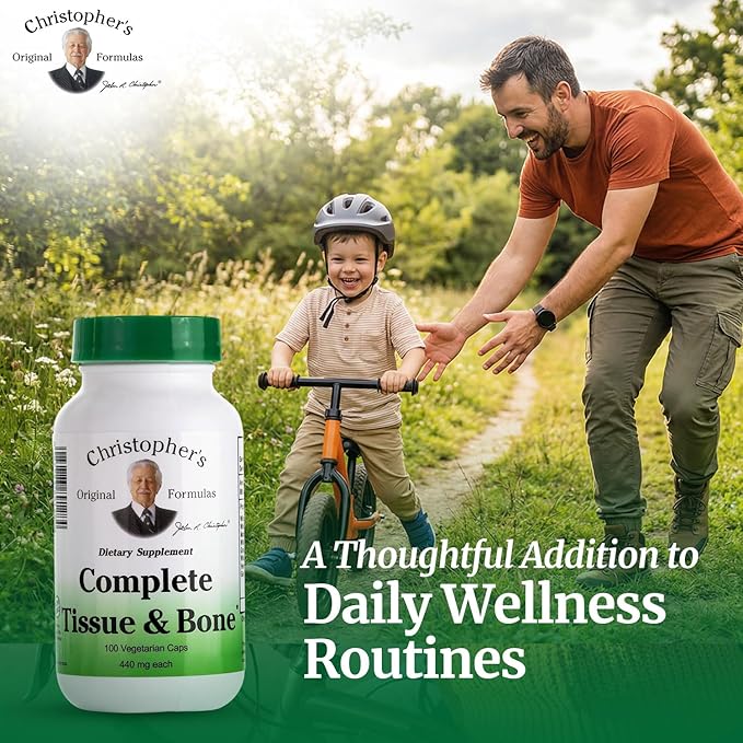 Christopher's Original Formulas Complete Tissue & Bone Formula – 100 VCaps | Herbal Support for Bones & Connective Tissue - Pack of 2
