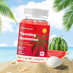 Tanning Gummies for WomenDaily Tanning Supplement, Sugar Free | Astaxanthin, L-tyrosine, Lycopene, Vitamin A | Radiant Skin & Immune Support, Antioxidant | Vegan, No GMO, 30 Servings