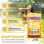 Clean Nutra Maca Root Gummies Ashwagandha Fenugreek Slippery Elm Saffron Hibiscus Beta Carotene Vitamin A for Women Macaroot Extract 60 Gummies Vegan Adaptogen Supplement Gummy Non GMO