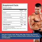 S.G Creatine Monohydrate Gummies for Men & Women ‒ Sugar Free - Vegan - 5g Creatine for Muscle Support ‒ Pre-Work Out Chewable Supplements for Energy Boost ‒ Strawberry Flavored 120ct Gummies.