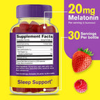 WellYeah Melatonin Gummies 20mg | Sleep Support | Maximum Strength Melatonin 20mg Gummies for Adults | Fast Dissolved | Great Berry Flavor | 60 Count | Vegan, Non GMO