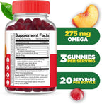 Lifeable Omega 3 6 9 Gummies | with Vegan DHA Supplement | Fish Oil Alternative from Plant Based Flaxseed Oil | Great Tasting Omega 3 Supplement | for Adults, Men & Women | 60 Gummies