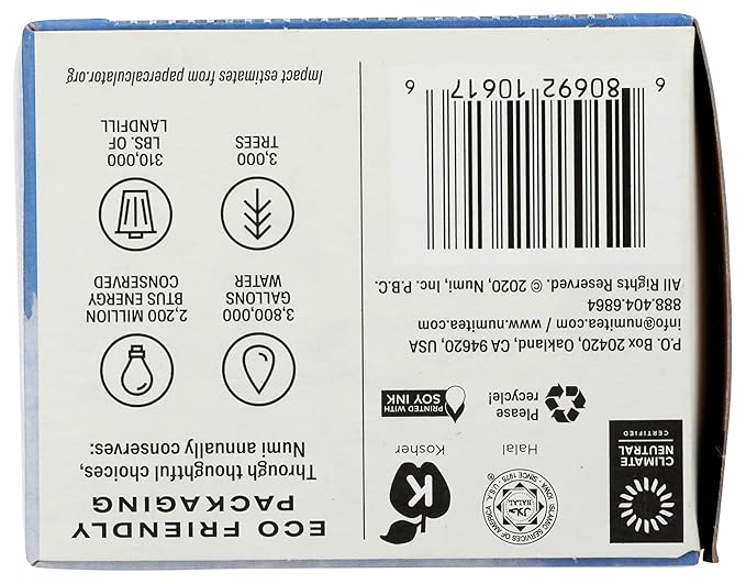 Numi Organic Congest Away Herbal Tea – 16 Herbal Tea Bags – Caffeine Free Cooling Blend with Fennel Peppermint Ginger Cinnamon & Licorice for Soothing Respiratory Comfort