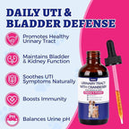 4oz Wellix Natural Cat & Dog UTI Treatment Drops,Cat & Dog Urinary Tract Infection Treatment - Cranberry & D-Mannose for Dogs & Cats - Kidney Health Supplement