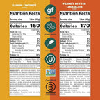 Simply Protein - Crispy Bars Variety Pack, Peanut Butter + Lemon Coconut - Plant Based Protein Bars - 13g Protein, 2g Sugar, 7g Fiber - Vegan, Gluten Free, Non GMO, Kosher - 16 Bars, 2 Boxes