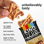 KIND ZERO Added Sugar Bars, Caramel Almond & Sea Salt, Keto Friendly Snacks, Gluten Free, 5g Protein, 5 Count (Pack of 2)