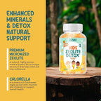 Zeolite Detox Gummies for Kids - Cleanse Out Toxins - Micronized Zeolite Chewable Body Support Supplement with Chlorella Vitamin D3 B12 C - Orange Flavor Vegan Non-GMO Gluten-Free