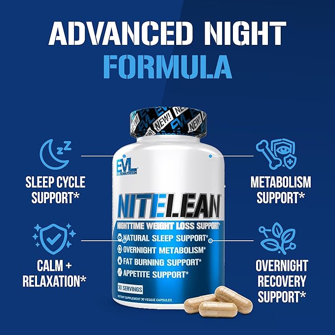 Night Time Fat Burner for Weight Loss Support - Belly Fat Burner for Men & Women with Green Tea and White Kidney Bean Extract - Nighttime Metabolism Booster & Sleep Optimizer to Help Stubborn Fat Loss