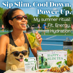 Dr. Lu’s Happy Slim Herbal Tea | 100% Natural Tea for Digestive Comfort & Body Balance | Gentle Colon Cleanse Tea for Daily Detox | 11 Herbs incl. Hawthorn, Lotus Leaf, Burdock, Dandelion | Laxative-Free