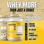 Axe & Sledge WHEY More Premium Protein Blend | 24g Protein, Whey Concentrate & Isolate | Prebiotic Fiber for Enhanced Absorption | Creamy, Delicious, Versatile | 30 Servings, Honey Grizzly Graham