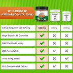 aSquared Nutrition Citrus Bergamot Gummies - Citrus Bergamot Extract Supplement 500mg Per Serving - Pure Gummy Alternative to Capsules & Pills