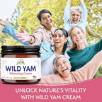 ANGELYCIA Organic Wild Yam Cream for Hormone Balance - Natural Support for Menopause, Perimenopause & PMS Relief - Pure Wild Yam Root Extract Estrogen-Free Balancing Cream for Women - 2 oz