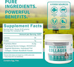 CB Supplements Multi Collagen Protein – Hydrolyzed Collagen for Joint, Skin, Gut, Hair & Nail Health – Unflavored Powder with Types I, II, III, V & X – Grass-Fed & Clean – 58 Servings