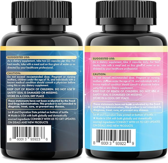 Shining Serenity Set, Cortisol Support with Ashwagandha, L-Theanine, Magnesium, Lions Mane, GABA, Bacopa Monnieri, Collagen I, II, III, V, X, Folate, Biotin, Keratin, Hyaluronic Acid, Quercetin