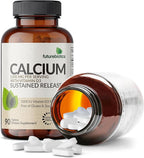 Futurebiotics Calcium 1200 MG Per Serving Sustained Release with Vitamin D3 1000 IU Per Serving Non-GMO, 90 Vegetarian Tablets