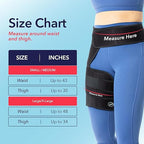Dr. Arthritis Hip Brace, Adjustable Sciatic Nerve Brace & Stabilizer for Pulled Muscles & Injury Recovery, Hamstring Compression Sleeve Support, Sciatica Pain Relief Devices for Men & Women (BLK, S/M)