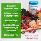 Orgain Organic Vegan Protein + 50 Superfoods Powder, Creamy Chocolate Fudge - 21g Plant Based Protein, 10g Prebiotic Fiber, No Lactose Ingredients, Gluten Free, No Added Sugar, Non-GMO, 1.12 lb