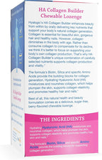 Hyalogic Hyaluronic Acid Chewable Lozenge – Sugar-Free Supplement for Hair Skin and Nails Vitamins for Women, Supports Skin Hydration (30 Count)