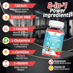 2 Pack Hmb and Leucine Gummies Supplements for Men Women, 4000mg HMB & L-Leucine Amino Acid for Muscle Growth & Fast Work0ut Recovery, Non-GMO, Gluten-Free, Raspberry Flavor,120 Count
