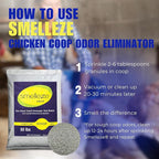 SMELLEZE Natural Chicken Coop Odor Eliminator Granules, Sprinkle in Chicken Coop, Bedding, Run, Pen, Nest & Yard - Unscented, Flock Safe Chicken Coop Deodorizer - 50 lbs.
