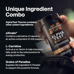 MuscleTech Thermogenic Testosterone Booster for Men, AlphaTest Thermo - T-Boost Mens Supplement with Tribulus Terrestris - Male Gym Workout Supplements for Muscle Growth, Stamina & Energy - 90 Pills
