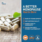 Dr. Tobias Menopause Relief with Black Cohosh, Soy Isoflavones, Don Quai, Hot Flash & Night Sweats Relief for Women, Non-GMO Menopause Supplements for Women, 60 Capsules, 30 Servings