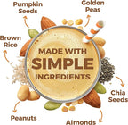Orgain Organic Simple Vegan Protein Powder, Peanut Butter - 20g Plant Based Protein, With less Ingredients, No Artificial Sweeteners, Gluten Free, No Dairy or Lactose, 1.25 lb (Packaging May Vary)