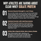 WILD SOCIETY - Clear Protein Powder + Electrolytes - 20g Clear Whey Protein Isolate Drink - Zero Sugar - 0g Lactose - Natural Ingredients - Travel Pack - 10x Singe Serves - Lemon Lime