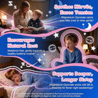 Kids 4+ Nighttime Multivitamin, Melatonin Free Sleep Aid Gummies w/Magnesium Glycinate, Saffron, L-Theanine, Calcium, Inositol, D3+K2, Zinc Supports Calm Mood, Brain, Bone & Immune, Sugar Free, 2 Pack