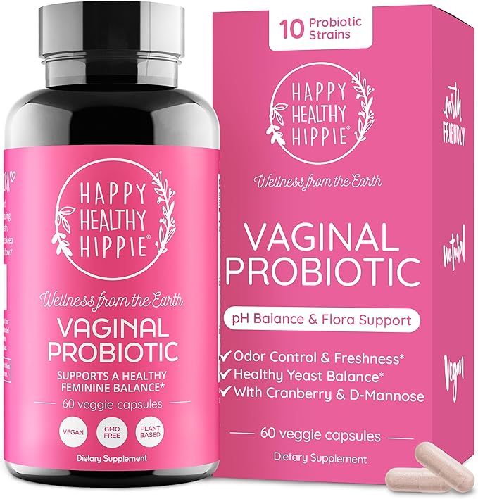 Vaginal Probiotics for Women - ph Balance for Women | 10B CFU - 10 Strains | Cranberry & D-Mannose | BV, Yeast, Flora & Odor Control | Urinary, Gut & Digestive Health Support Pills, 60 Ct