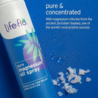 LIFE-FLO Magnesium Lotion and Pure Magnesium Oil Spray Bundle - with Magnesium Chloride from The Zechstein Seabed - 100% Magnesium Oil for Feet and Body and Unscented Lotion, 8 Oz Pack of 2, Unscented