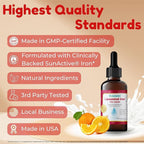 Nuvamin – Liquid Iron Drops for Women, Men, Adults, Pregnant, & Lactating. 2Fl.Oz,18mg of Elemental Iron, 60 Daily Servings. All Natural - High Absorption - No Metallic Aftertaste, Orange Flavor