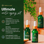 Tree of Life Beauty Facial Skin Care Set, Brightening, Firming & Hydrating Face Serums - Vitamin C, Retinol & Hyaluronic Acid for Smooth Radiant Skin, Dermatologist Tested, 1 Fl Oz (Pack of 3)