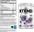 Xtend Original BCAA Powder, 7g BCAAs and 2.5g L-Glutamine for Muscle Recovery Hydration and Lean Muscle, Sugar Free Intra and Post Workout Drink with Electrolytes, Glacial Grape, 30 Servings