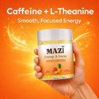 Energy & Focus Gummies | 100mg Natural Caffeine + L-Theanine + Vitamin B6 & B12 + CoQ10 | Nootropic Cognitive Brain Performance Supplement | No Crash or Jitters