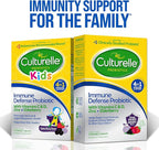 Culturelle Immune Defense Probiotic with Vitamin C, Vitamin D and Zinc + Elderberry, Non-GMO, 4-in-1 Immune Support for Kids Ages 3+*, Mixed Berry Chewables, 60 Count